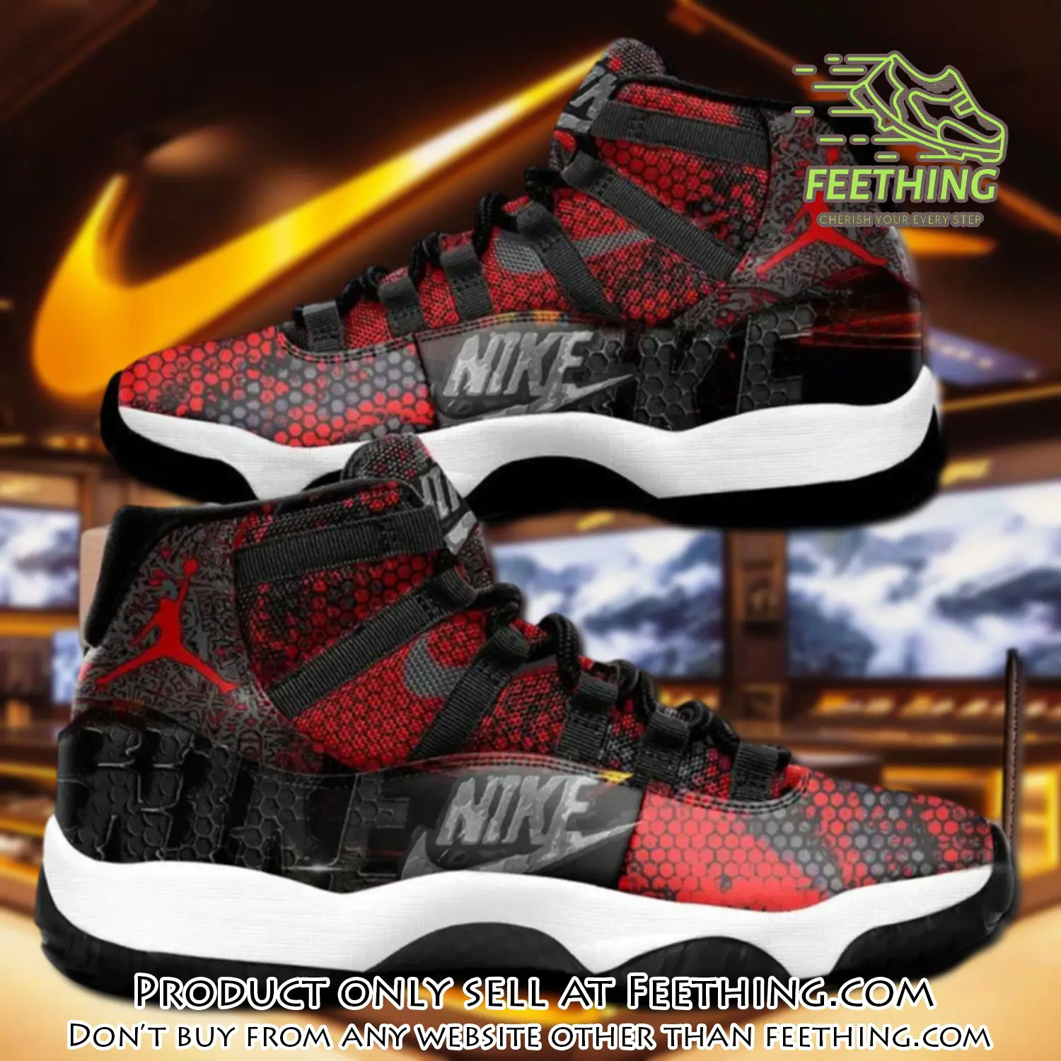 Nike red air jordan 11 sneakers shoes hot  for men women ft3002966